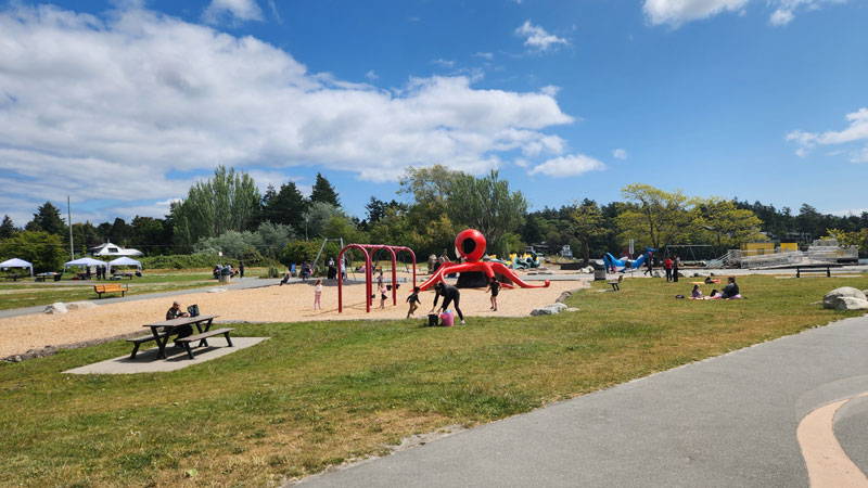 Cadboro-Gyro playground and family park in Saanich near Victoria BC