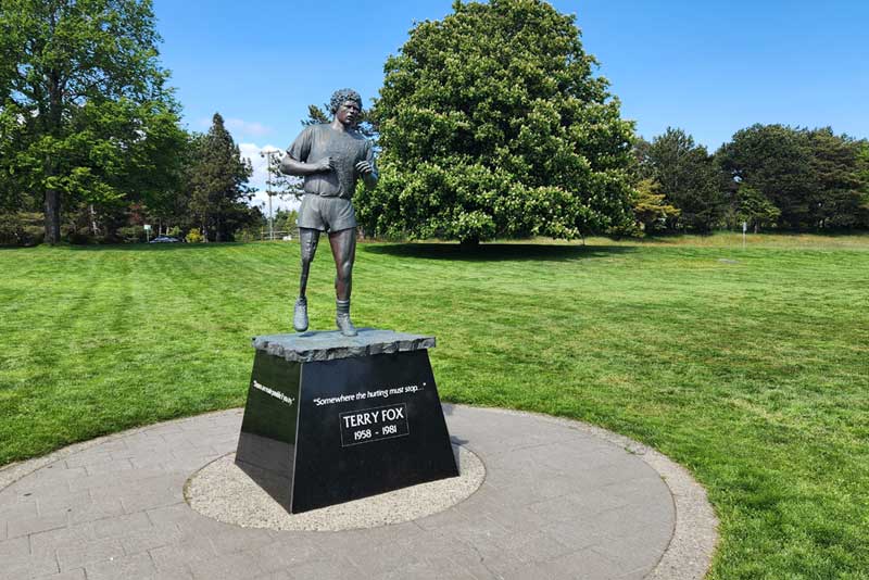 Terry Fox Statue located at Mile 0